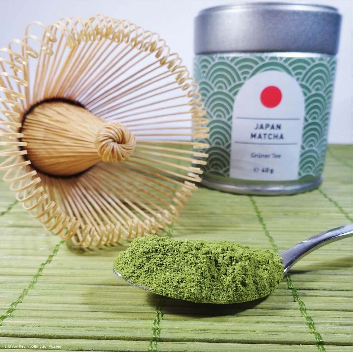 Matcha als Pulver, Kapslen oder als Getränk.