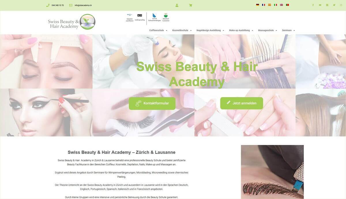 Coiffeurausbildung der Swiss Beauty & Hair Academy